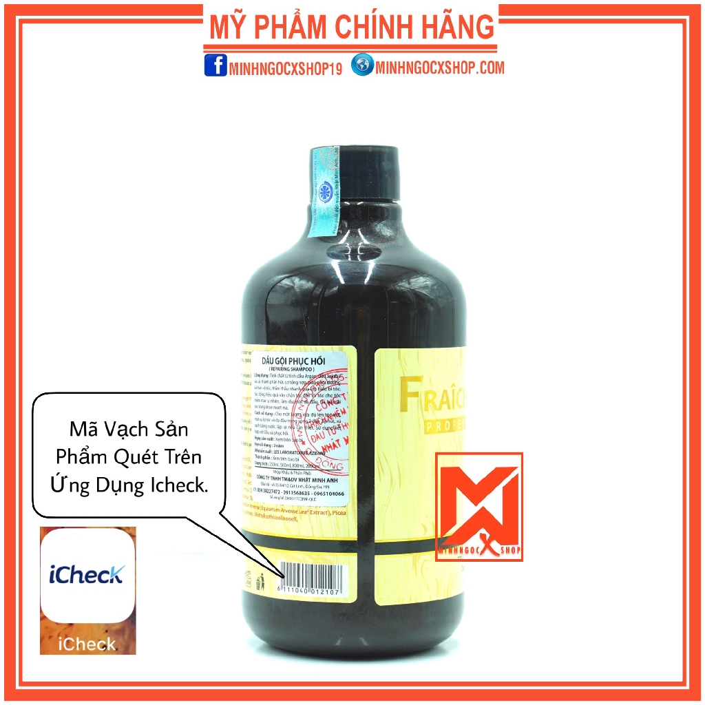 ✅[ Lẻ Dầu Gội Hoặc Xả ] Dầu Gội Dầu Xả Phục Hồi Fraicheur Repairing 500ml + ̀500ml Chính Hãng Công Ty Nhật Minh Anh