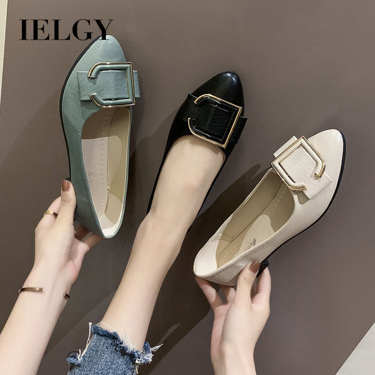 IELGY Giày Cao Gót Công Sở Có Khóa Cài Dành Cho Nữ