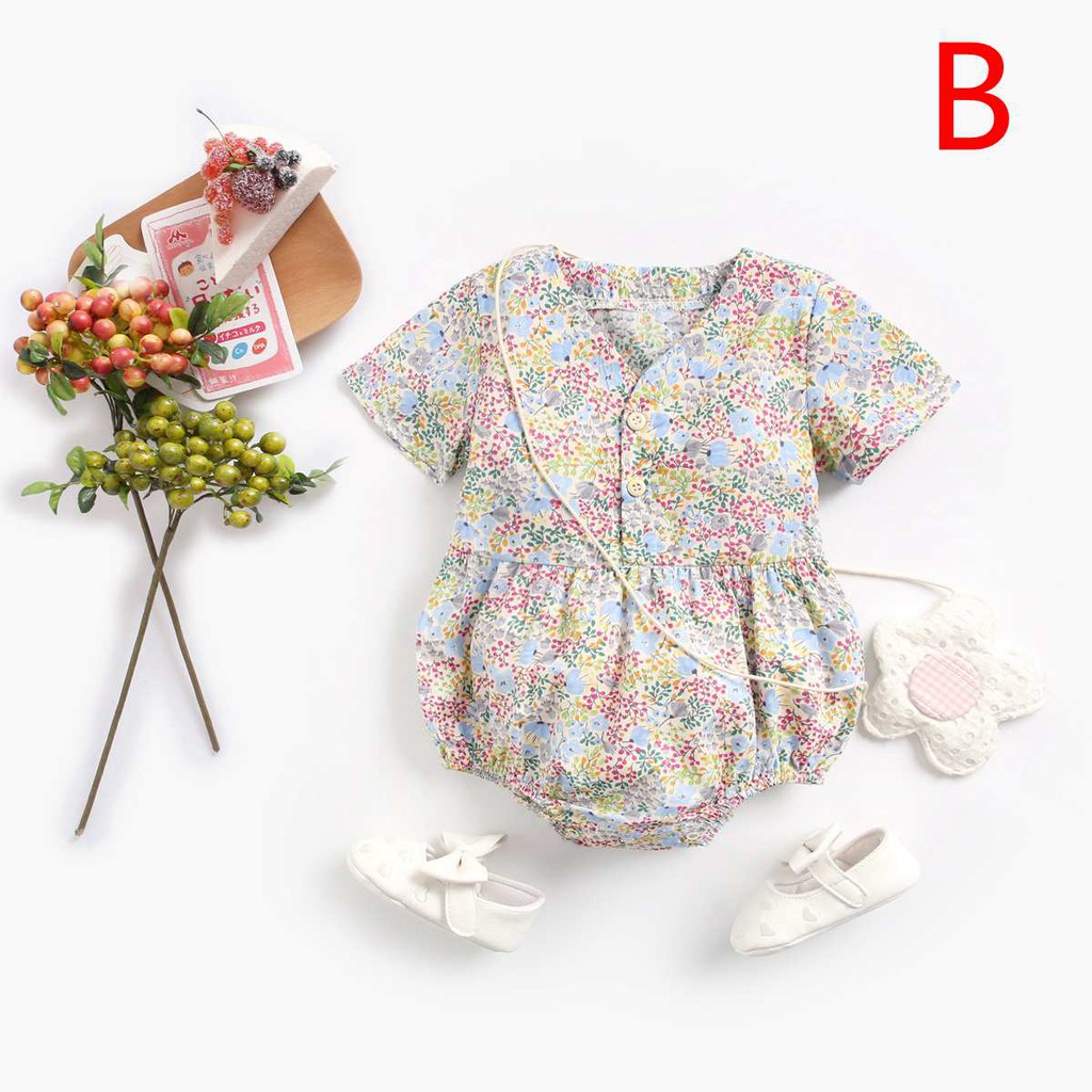 Áo Liền Quần Sanlutoz In Hoa Thời Trang Mùa Hè Cho Bé Gái