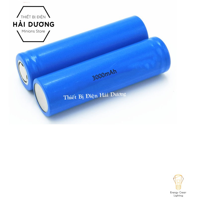 Pin sạc 18650 3.7V 3000mAh dùng cho đèn năng lượng mặt trời và nhiều thiết bị khác - Có thể nạp điện bằng điện lưới