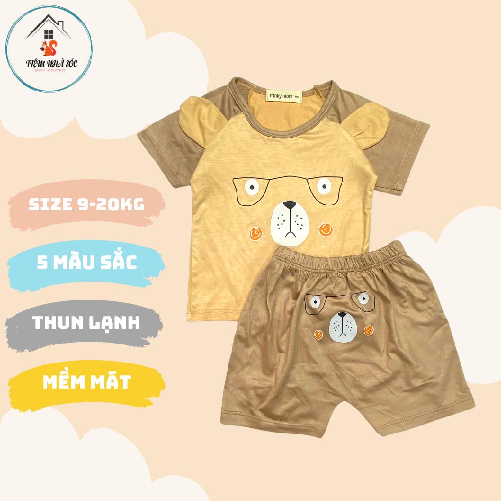 Bộ thun lạnh cộc tay Minkymom tai thỏ dễ thương [size 9 - 20kg] Tiệm Nhà Sóc