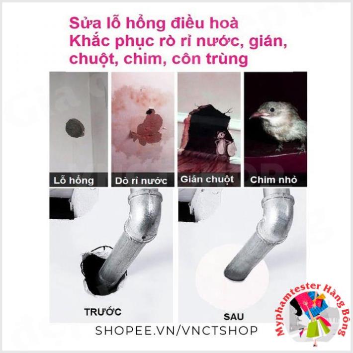 Keo xi măng dẻo bịt tường, đất sét vá lỗ tường khe hở vết nứt ống nối điều hòa chống thấm nước