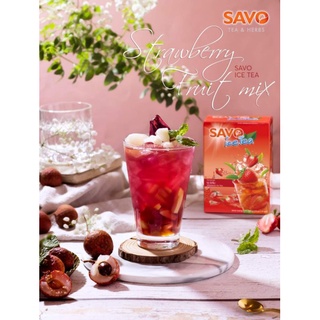 Trà dâu hòa tan SAVO (16 gói x 15g)