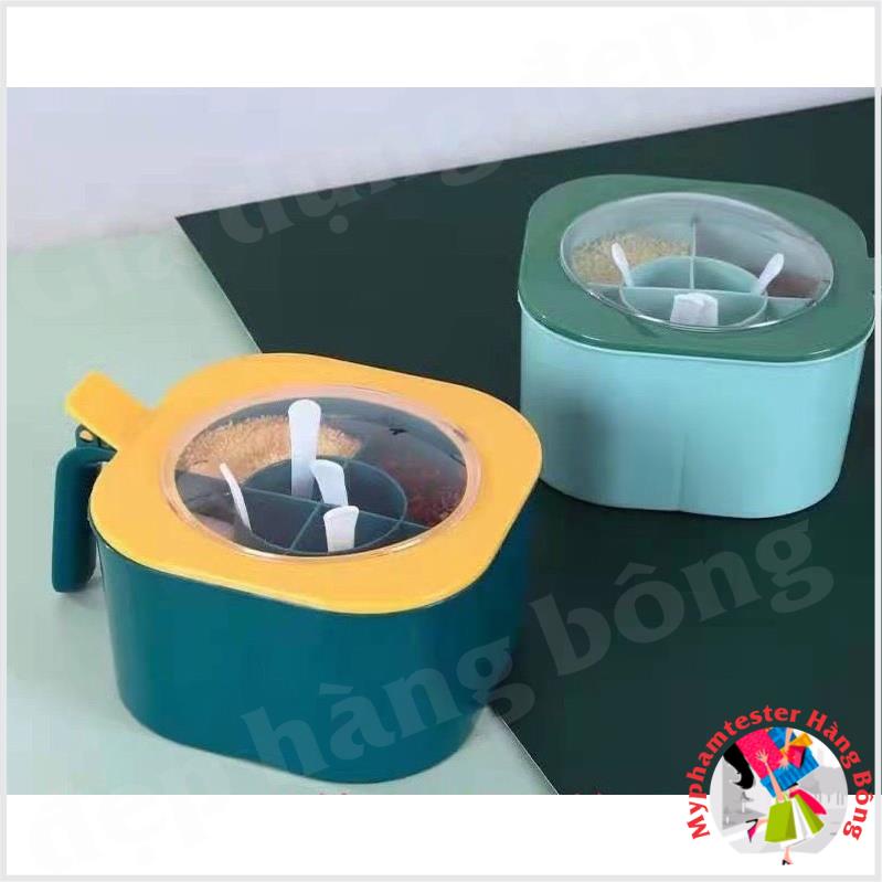 (SIÊU HOT) Hộp gia vị 4 ngăn tiện ích