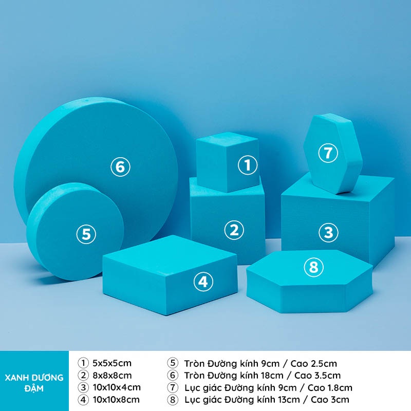 Khối hình học Nhiều Màu, nhiều kích thước dùng chụp ảnh sản phẩm P2