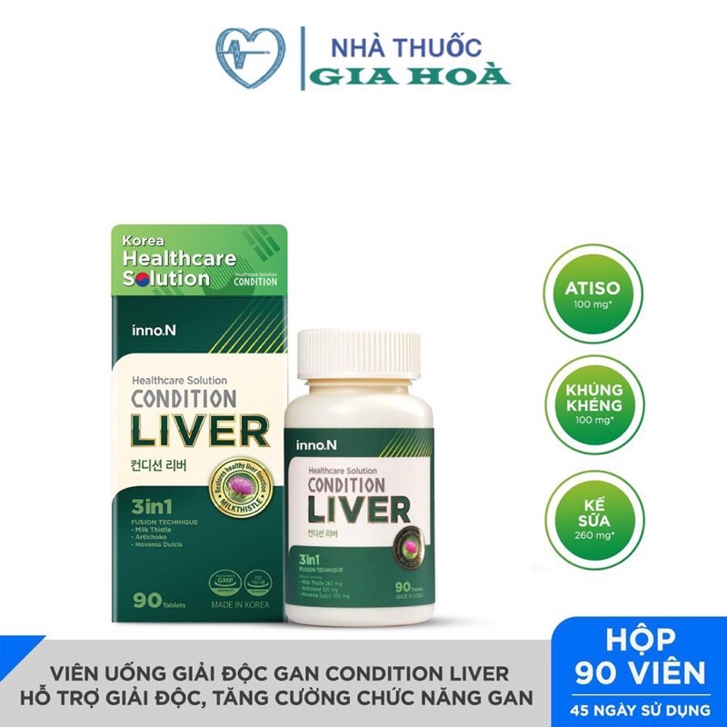 Viên uống CONDITION LIVER giúp thanh nhiệt, giải độc gan, tăng cường chức năng gan