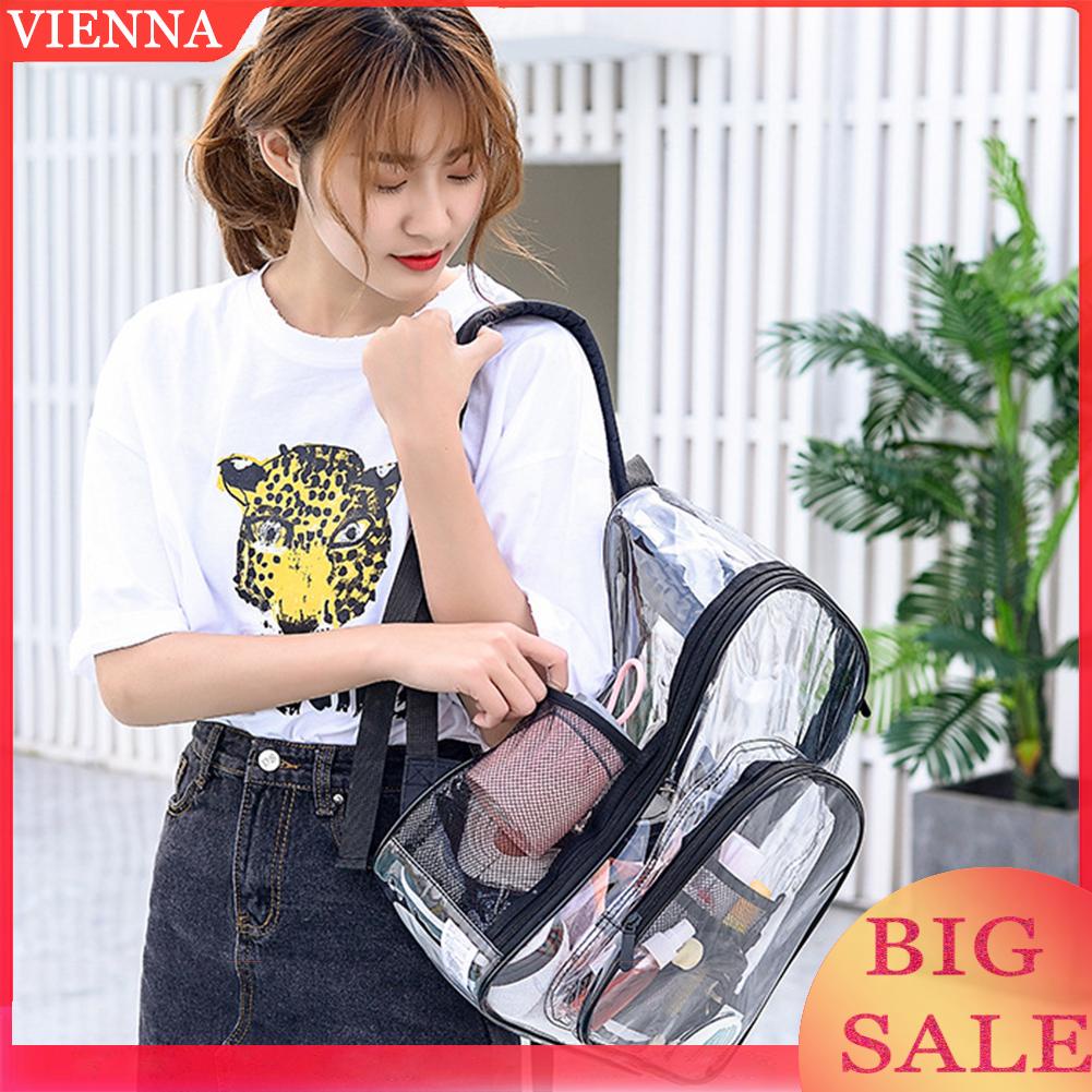 Balo Đi Học Bằng Nhựa PVC Trong Suốt Cỡ Lớn Chống Thấm Nước Thời Trang