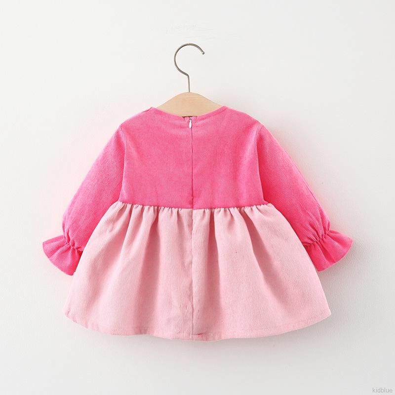 Đầm Công Chúa Vải Nhung Kẻ Dành Cho Bé Gái