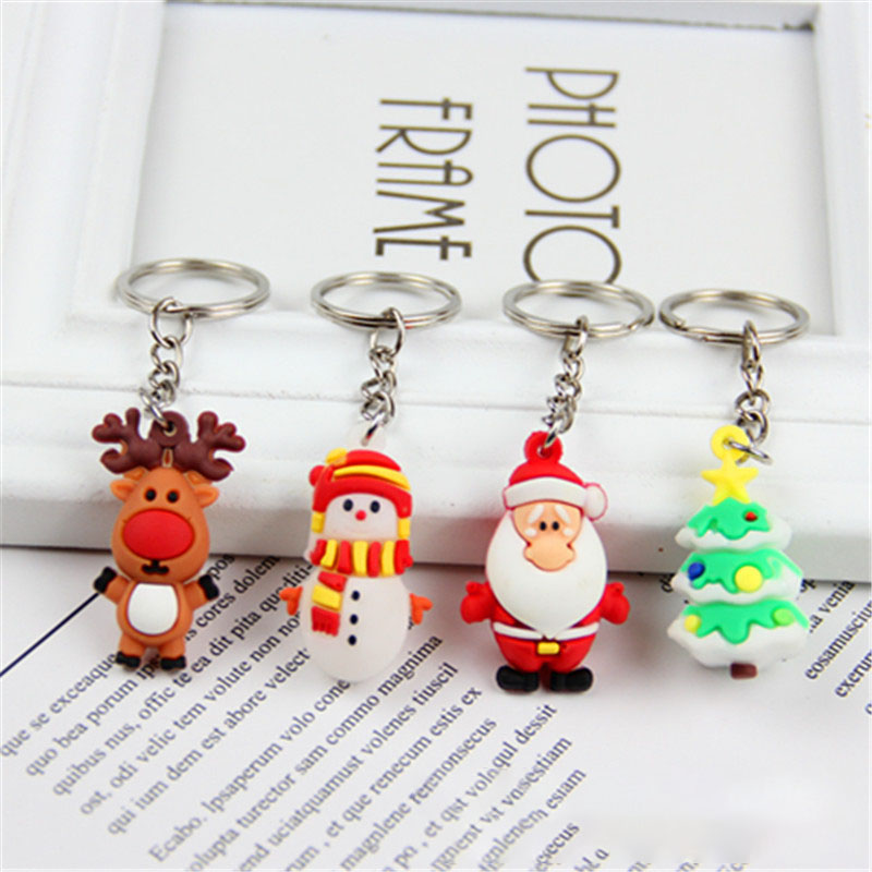 Móc khóa Silicon Pvc hình cây thông giáng sinh sáng tạo cho PS1003