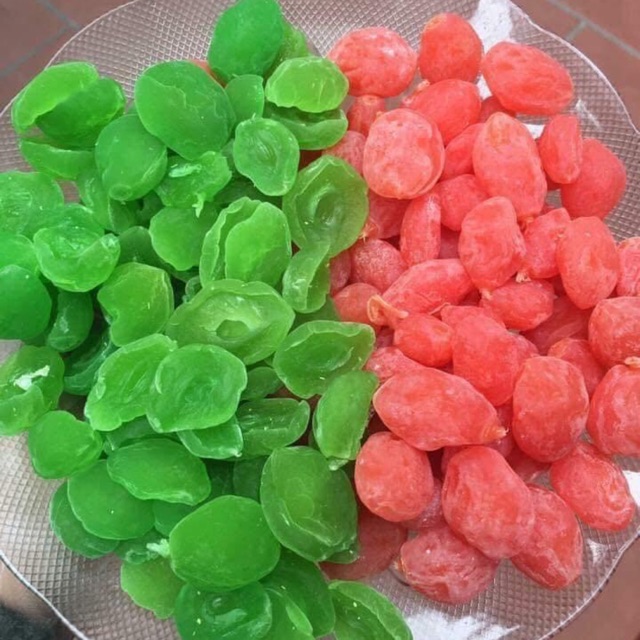 Ô mai xí muội vàng mix Ô mai xí muội đỏ 1kg chua ngọt