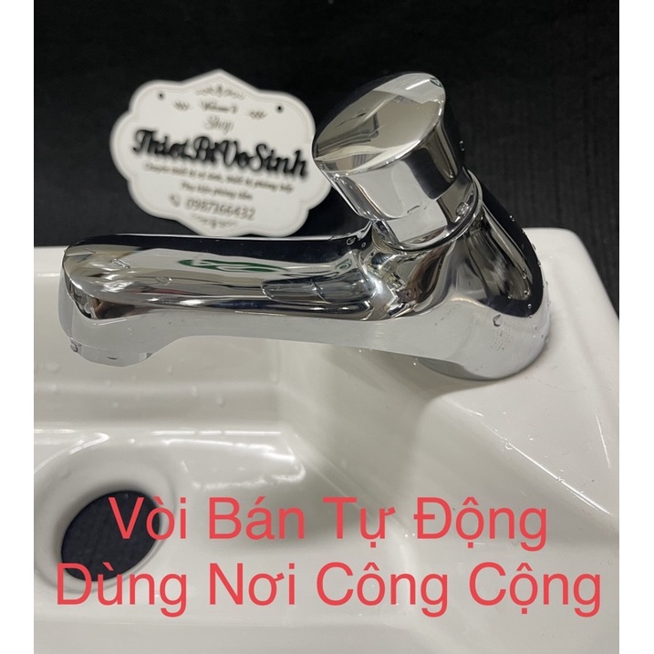 Vòi lavabo nhấn hơi-chậu rửa mặt tự động ngắt nước-vòi bán tự động-vòi hơi lạnh đồng thau 100% dùng nơi công cộng