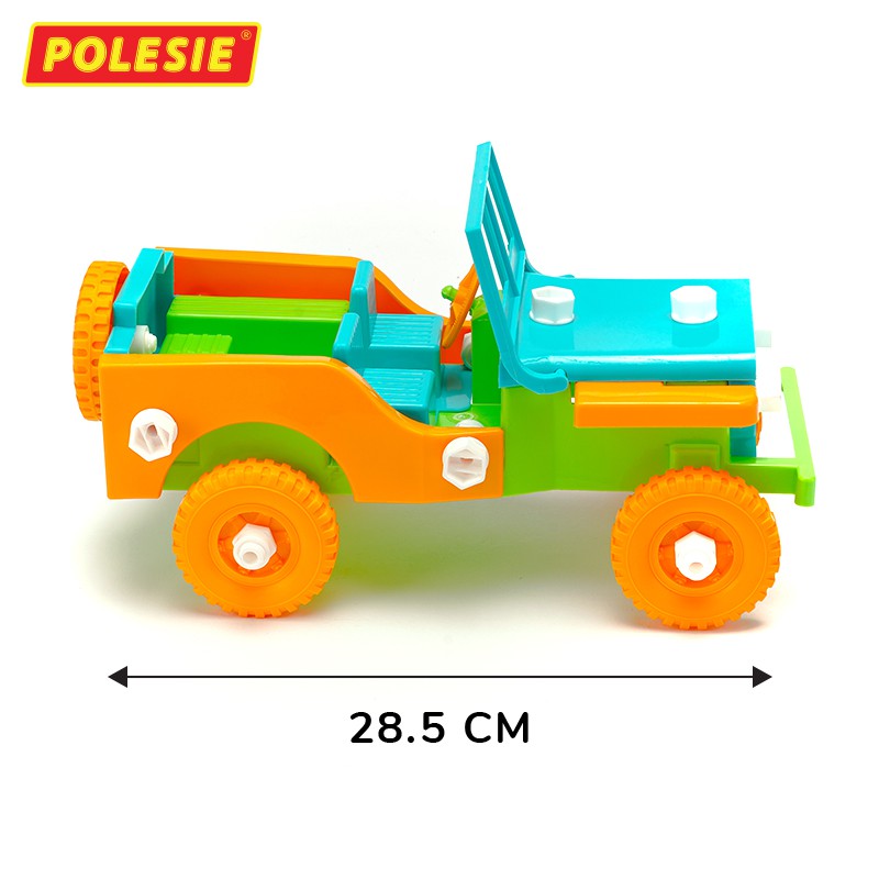 Đồ chơi trẻ em lắp ghép xe Jeep Retro 42 chi tiết tăng khả năng sáng tạo cho bé – Polesie Toys