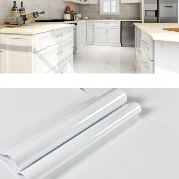 Decal Dán Tường Màu Trắng, Giấy Dán Tường Trắng Nhám, Trắng Bóng Dán Bàn,Tủ