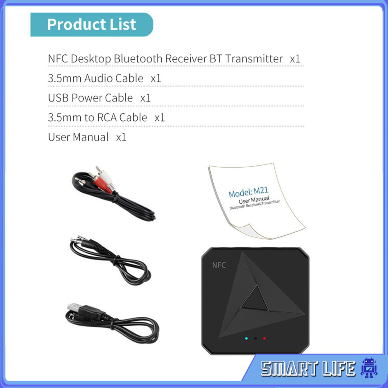 Bộ Thu Phát Bluetooth 2 Trong 1 Nfc Cho Gia Đình | BigBuy360 - bigbuy360.vn