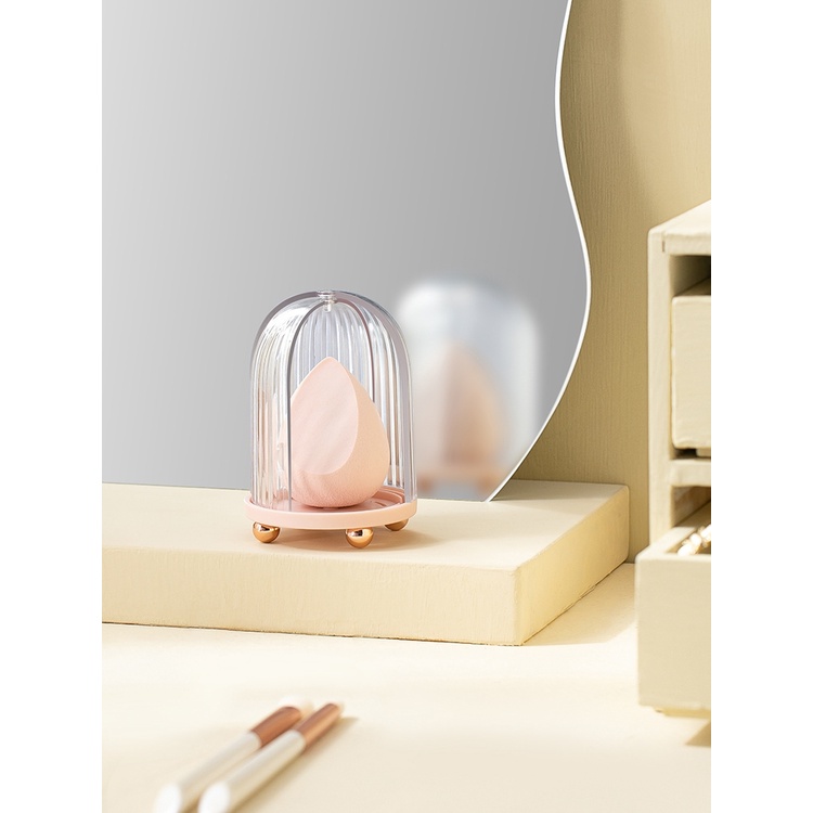 Hàng Sẵn Hộp Đựng Mút Trang Điểm Làm khô Trong Suốt Siêu Cute (Không Bao Gồm Mút)【Texas053】