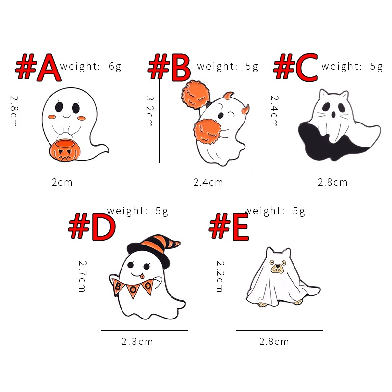 Happy Hallowee! Ghim Cài Áo Hình Ma Dễ Thương