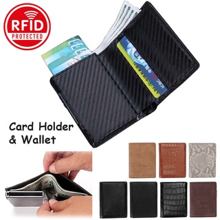 Ví Đựng Thẻ Tự Động Bật Lên Thông Minh RFID Chống Trộm Cho Nam Nữ