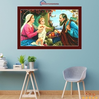 Tranh đính đá gia đình thánh gia DF2905 (90cm x 50cm)