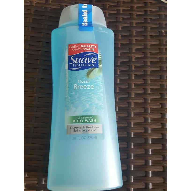 DẦU TẮM SUAVE Essentials Ocean Breeze Body Wash 443ML NHẬP TỪ MỸ