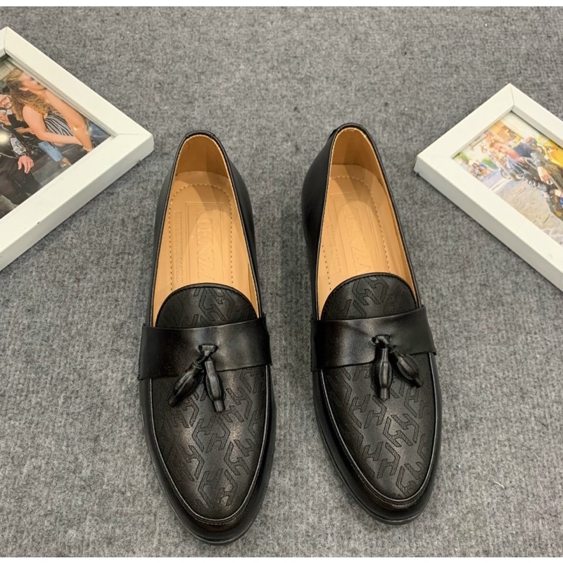 Giầy tây có gót thời trang nam phong cách trẻ trung lịch sự, Giầy sục có hoạ tiết chuông btshop từ 38 đến 42