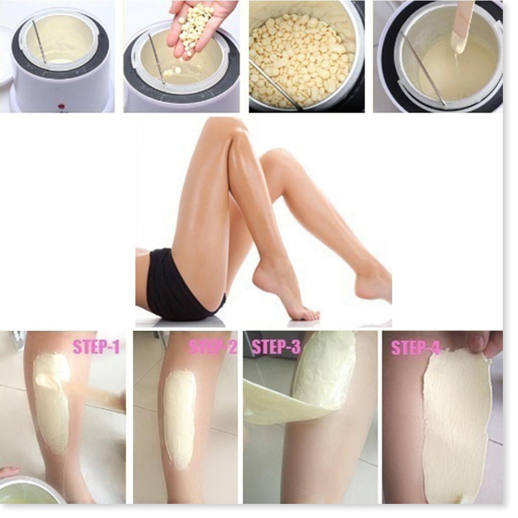 Sáp wax lông TẶNG QUE GẠT Sáp wax lông nóng hạt đậu 100g giúp tẩy tế bào chết cho da, phù hợp với mọi loại da 5868