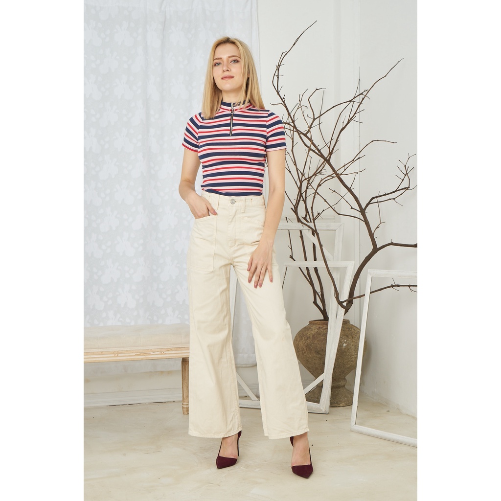 Quần jeans ống rộng xuất khẩu