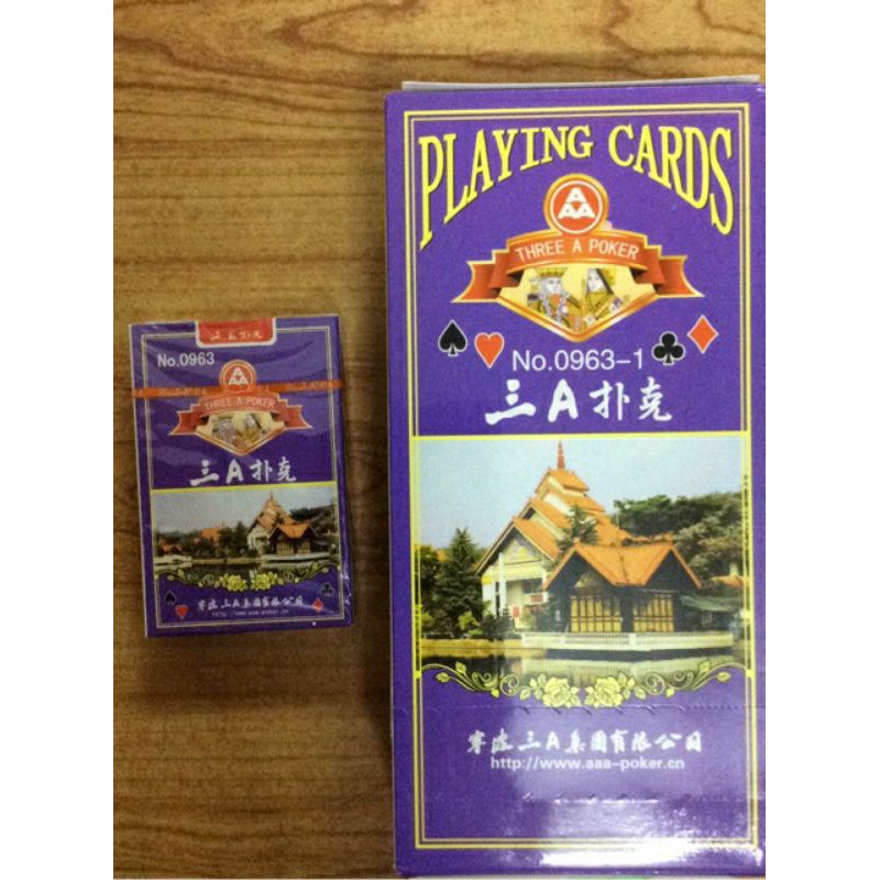 Bộ bài Tây tú lơ khơ AA tím và xanh