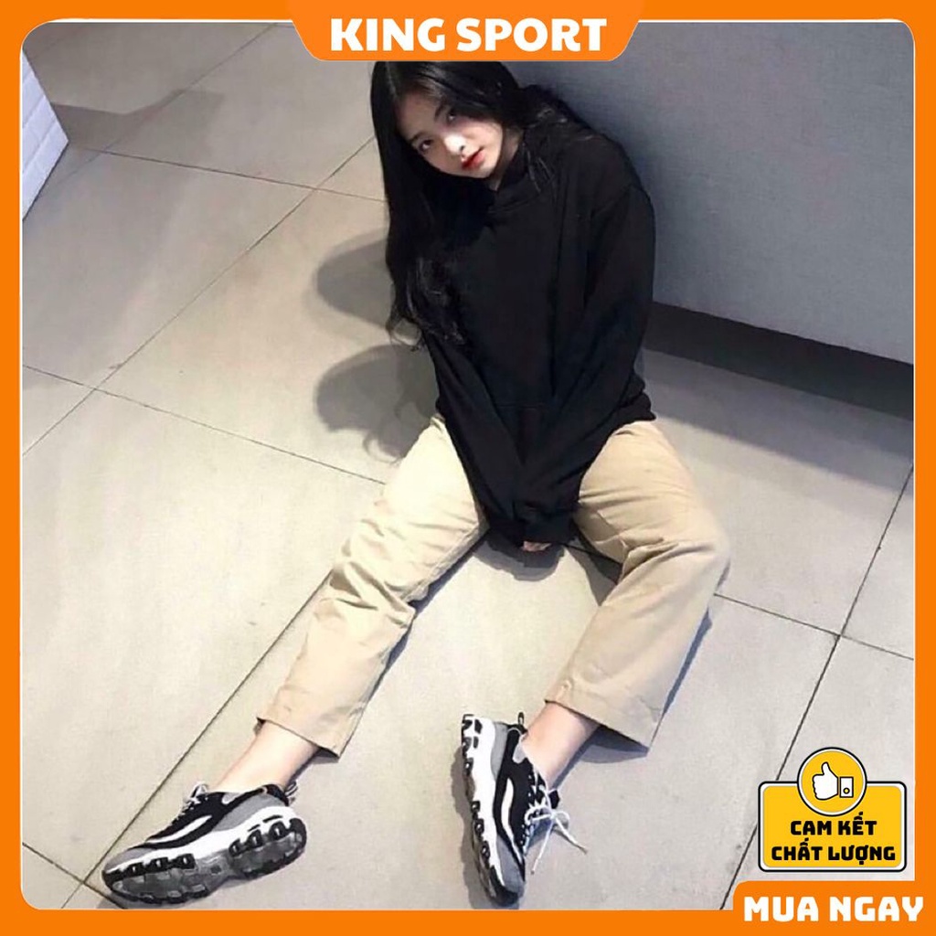 Quần kaki nam baggy ống suông basic unisex ống rộng màu đen và màu be đẹp cao cấp phong cách hàn quốc KING SPORT | BigBuy360 - bigbuy360.vn