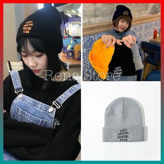 Mũ len ❤️Sale❤️ Mũ len beanie unisex thêu chữ Anti social club basic nhiều màu