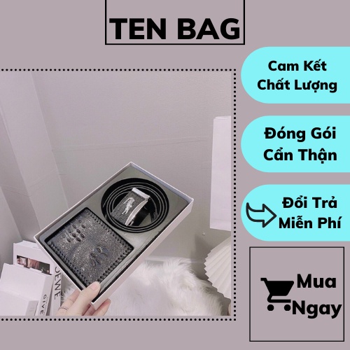 SET THẮT LƯNG VÀ VÍ LACOS DA CÁ SẤU FULL HỘP + BILL CHÍNH HÃNG
