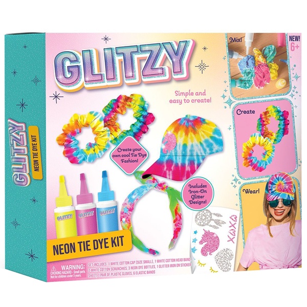 Bộ Dụng Cụ Màu Trang Trí Neon Tie Dye Kit - Glitzy HUN9690
