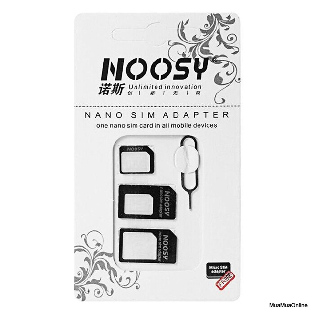 Bộ Chuyển Đổi Sim Đa Năng Noosy + Tặng Que Chọc Sim Cao Cấp