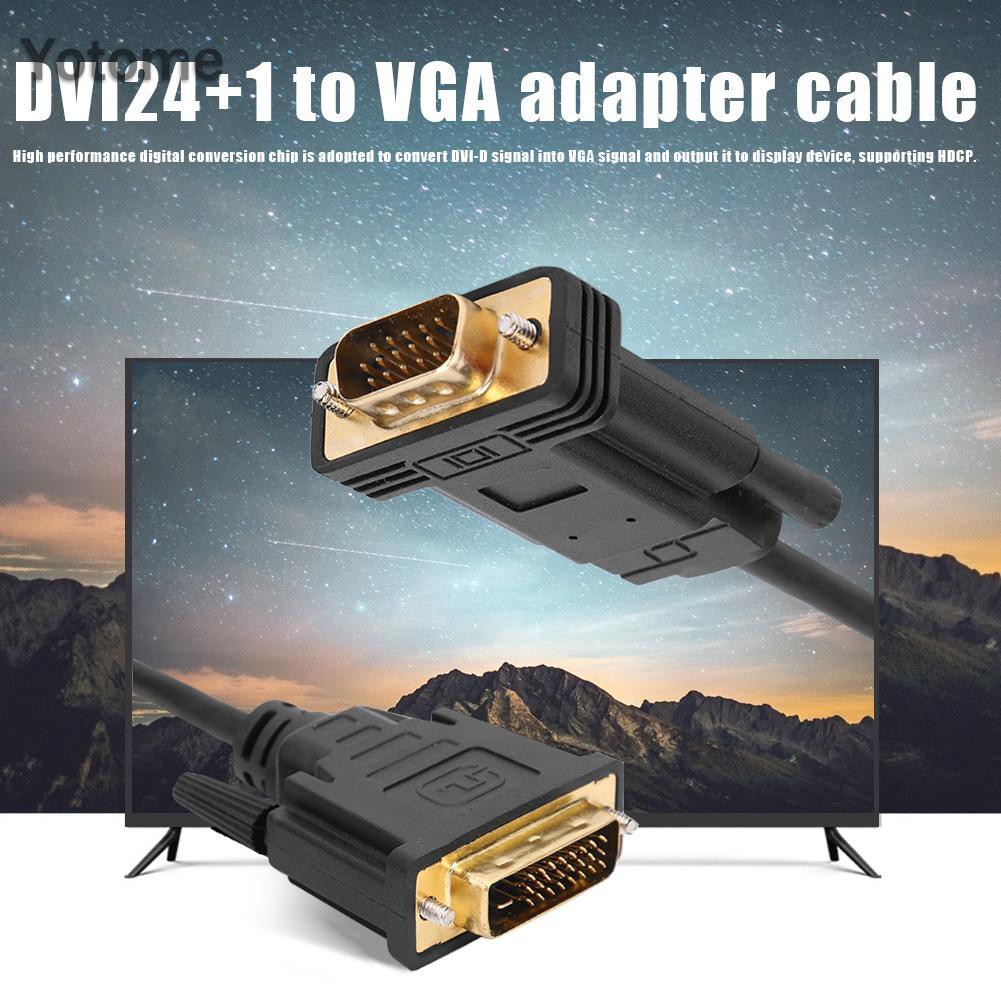 Dây Cáp Chuyển Đổi Dữ Liệu E0208 Dvi 24 + 1 Pin Male Sang Vga Male Mạ Vàng