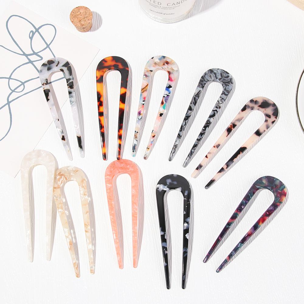 Trâm Cài Tóc Chữ U Bằng Kim Loại Phong Cách Cổ Điển Dành Cho Nữ