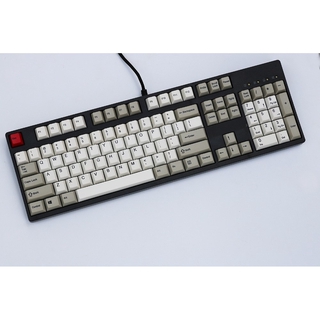 Keycap Set PBT Retro Gray-Beige nút bàn phím cơ