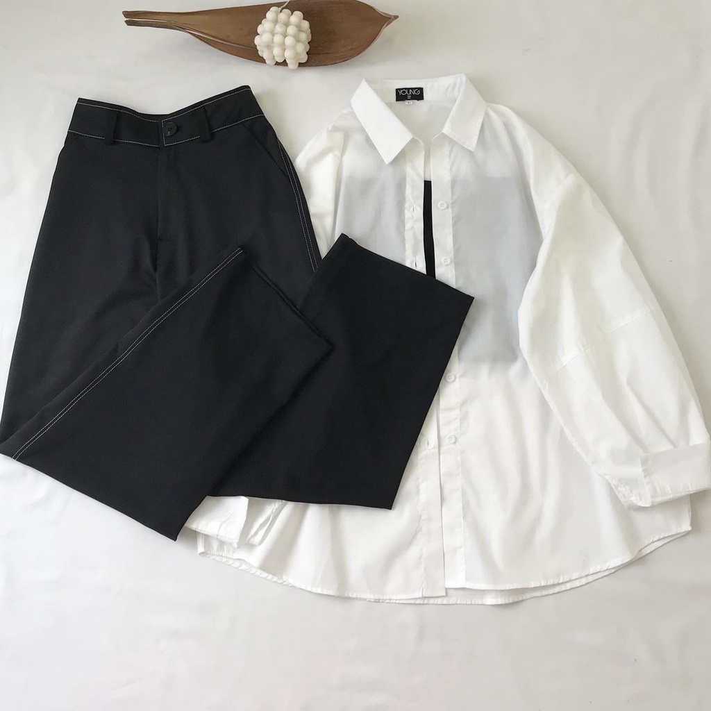 Quần Dài Nữ JEM CLOSET Phong Cách Thời Trang Hàn Quốc Trẻ Trung Form Tôn Dáng TOMMER 2837