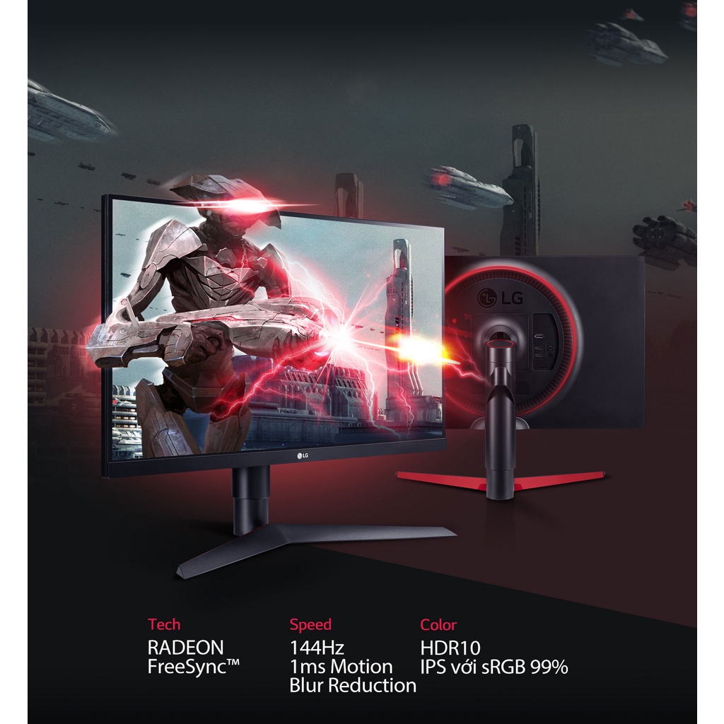 Màn hình máy tính LG UltraGear 27GL650F-B / 27GL650F | 27 inch Full HD 144Hz 1ms FreeSync - Hàng Chính Hãng