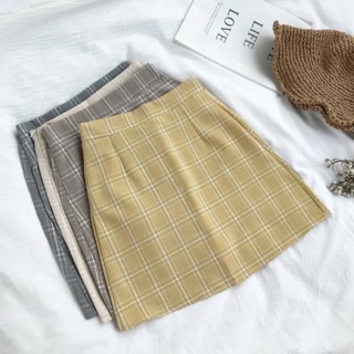 ORDER Chân váy ngắn chữ A kẻ caro (ảnh thật sau)