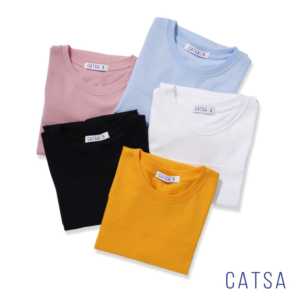 CATSA Áo thun cổ tròn chất liệu thun cotton mặc cực mát, thấm hút mồ hôi tốt ATN255 - ATN256 -ATN257 - ATN258 - ATN259