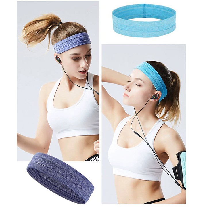 Băng đô thể thao headband cotton đeo trán thấm chặn mồ hôi chống trượt bản 5cm BD1 dieuphan