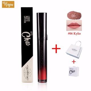 Son kem lì Chu Lipstick Màu 06 #06 Màu hồng đất pha nâu Tặng Kèm Hũ Tẩy Da Chết Cho Môi