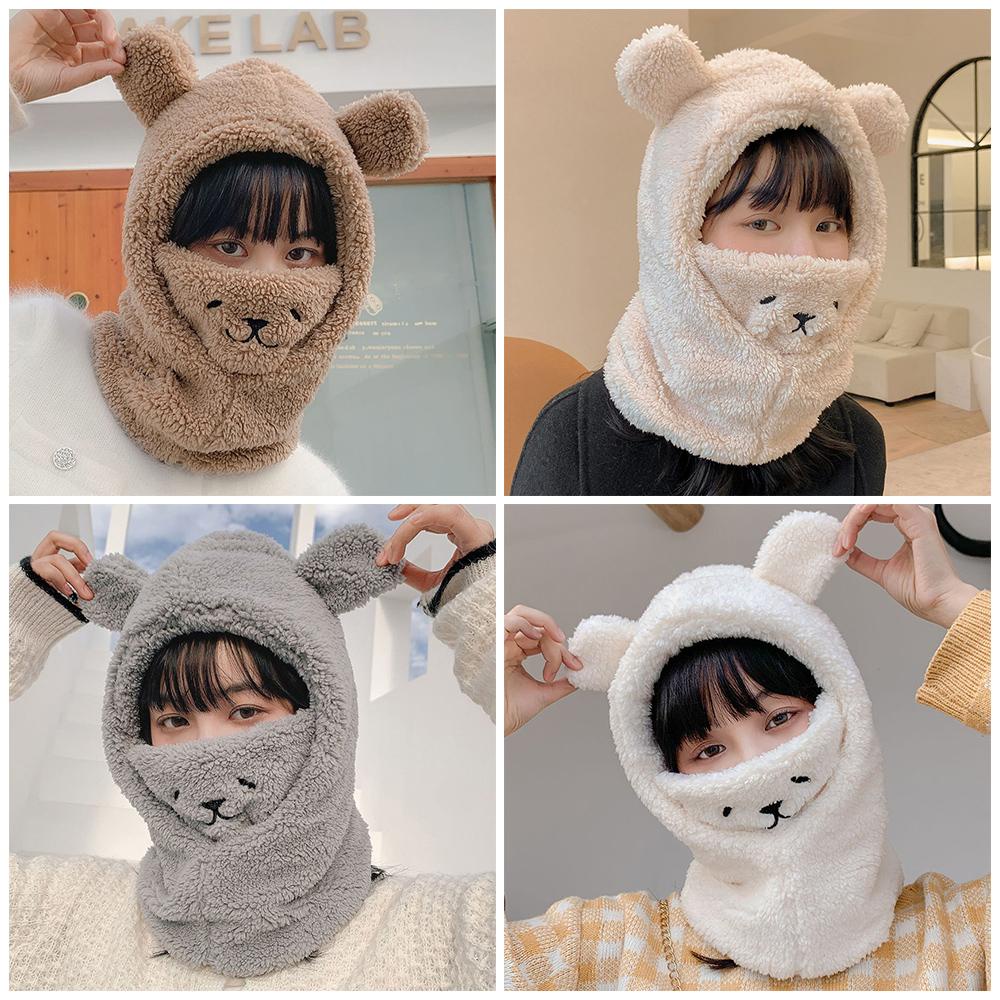 Mũ Lông Tai Gấu Giữ Ấm Cho Bé