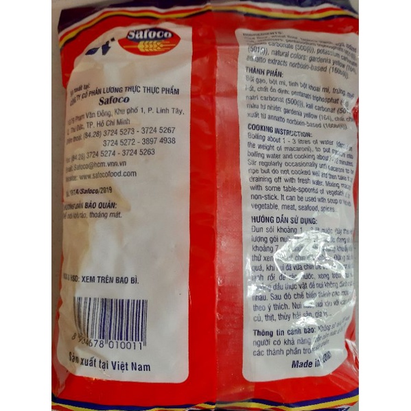 1 gói nui dài Safaco 400g