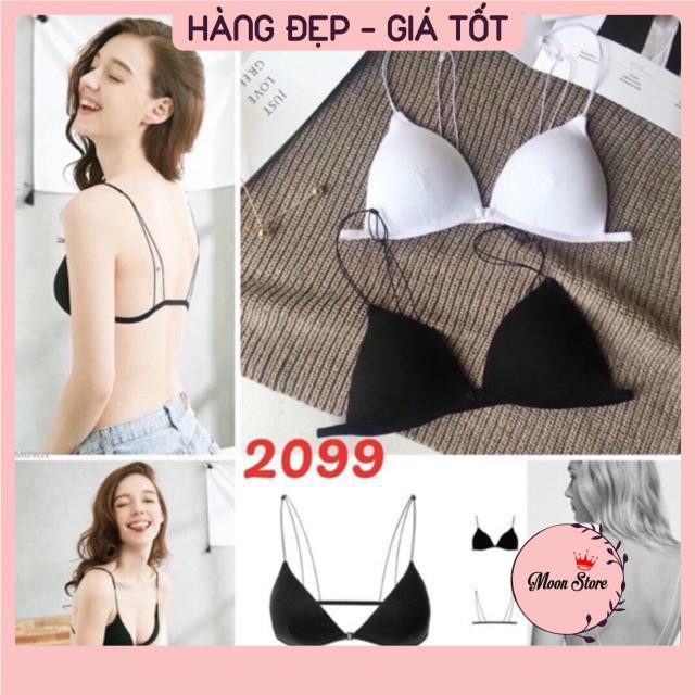 Áo lót bra nữ cotton dây mảnh đệm mỏng tiểu thư 8010