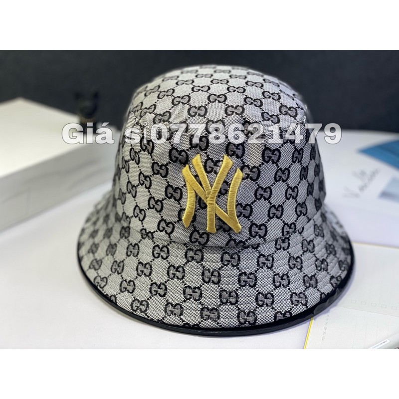 Mũ bucket in gg thêu ny thời trang