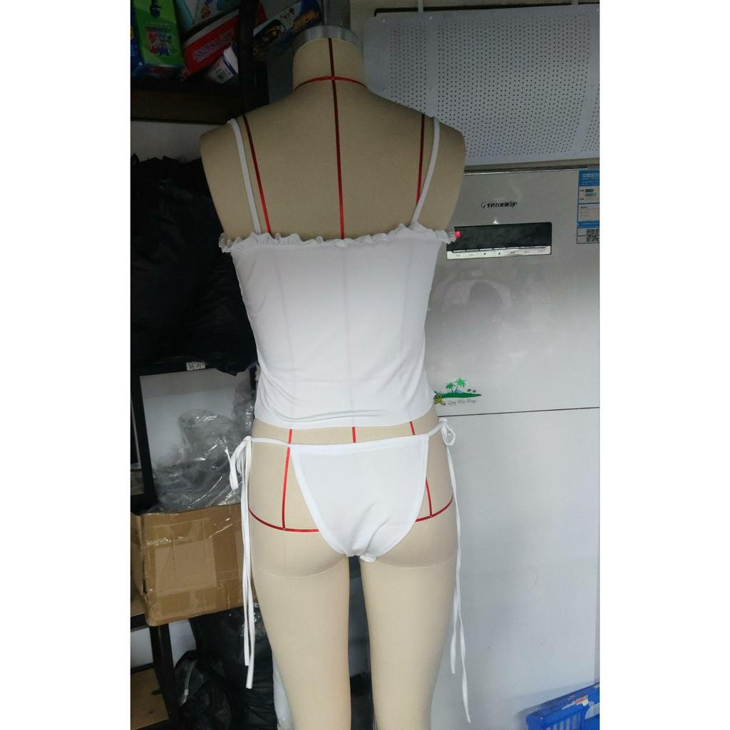 Áo Hai Dây Hở Lưng Cột Dây Màu Trắng Gợi Cảm Thời Trang Mùa Hè Cho Bạn Gái