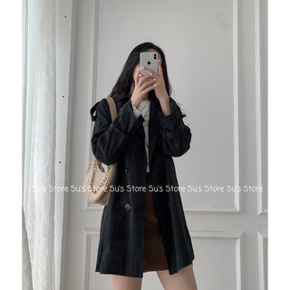 Áo Blazer Trơn Dáng Dài 2 Lớp