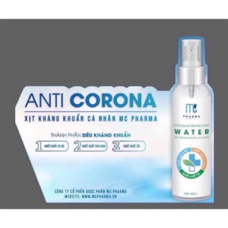 [ Hàng Có Sẵn] Combo 10 chai Xịt khử Trùng MC PHARMA Chai 120ml