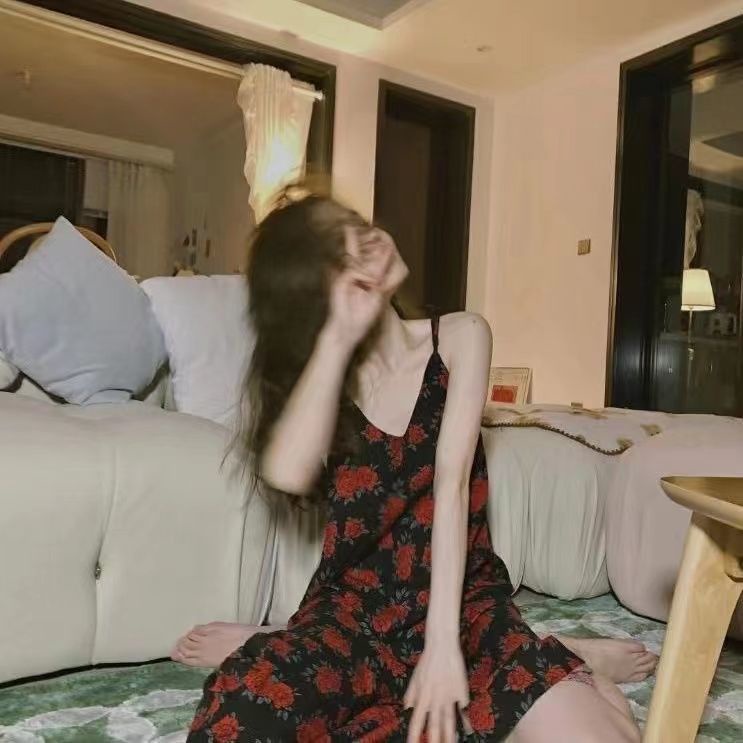 Jiashucheng Đầm Dài Dáng Chữ A Cao Cấp Phong Cách Retro Mùa Hè