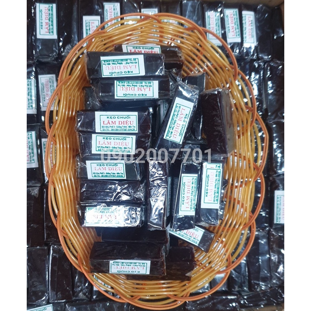 1 Kg kẹo chuối tươi béo lâm diệu- đồ ăn vặt-tết-ăn vặt-bánh mứt tết